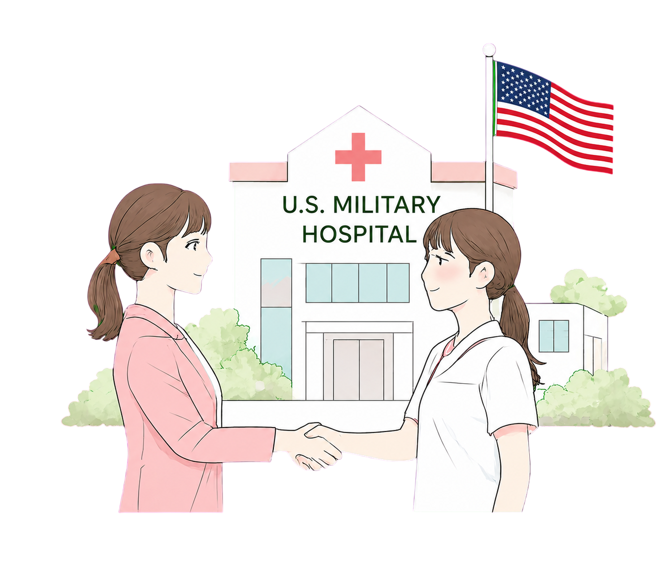 米軍基地就職イラスト